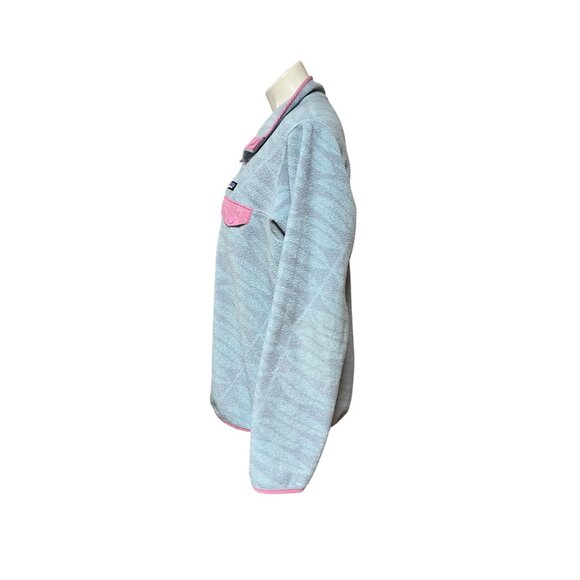Patagonia Synchilla Snap-T Recycled Fleece Pullover Eucalyptus Berlin Blue Large - Picture 6 of 13